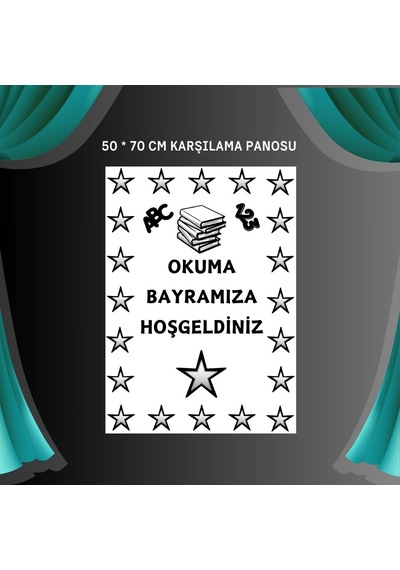 Artık Okuyorum Yazıyorum Pano Süsü El Pankartı Set