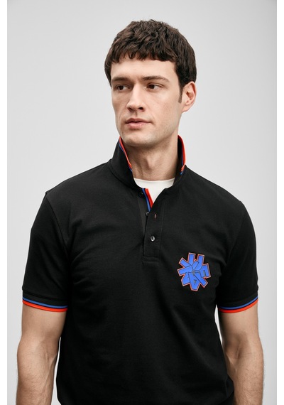 Lufian Gavin Smart Erkek Polo T-shirt 111040244 Siyah
