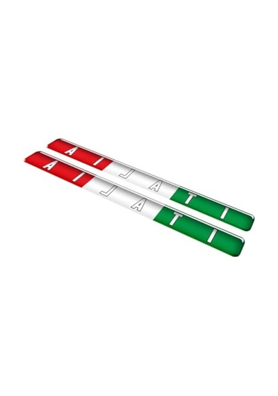 İtalia Yazılı İtalyan Çubuk 2li 3d Sticker Abanoz