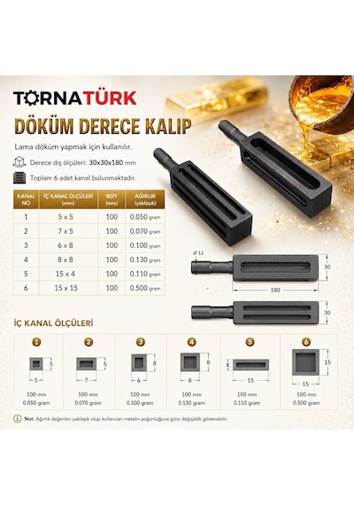Kuyumculuk Döküm Derece Kalıp Metalik