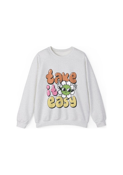 "rahat Ol" Motivasyonel Sözlü Unisex Kalın Kumaşlı Sweatshirt, Komik Hafta Sonu Sözü, Bisiklet Yaka, Rahat Unisex Kazak, Konforlu Günlük Mizahi Hediye