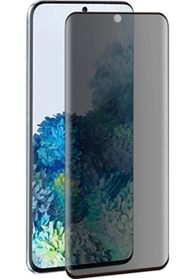 Samsung Uyumlu Galaxy S20 Fe 3D Full Privacy Gizlilik Tempered Cam Ekran Koruyucu Siyah
