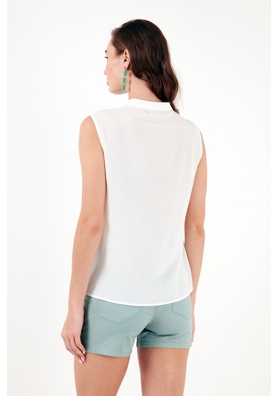 Lela Pamuklu Regular Fit Nakış Işlemeli Bayan Bluz 611Bz0249 Ekru