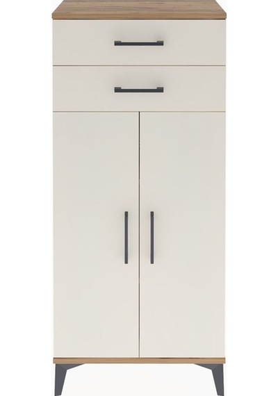Arges Dolap 2 Raflı 2 Çekmeceli 2 Kapaklı 60x30x134 Çam-aytaşı Çam