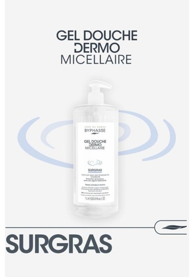 Byphasse Dermo Micellar Surgras Kuru Ve Normal Ciltler İçin Misel Duş Jeli 1 L