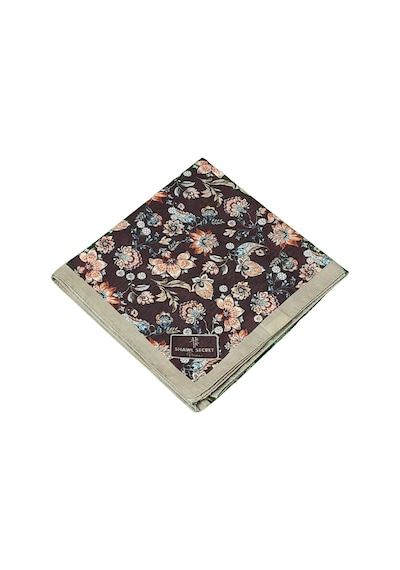 Mim Eşarp Prime Pamuk Çiçek Desenli Eşarp 90x90 Cm Vizon