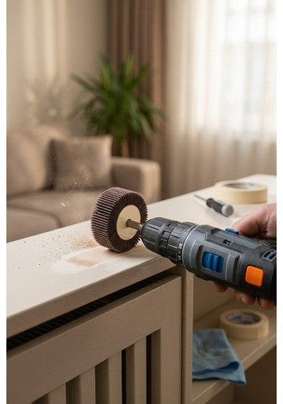 50x20 Mm Mop Ve Skoç Seti 2 Adet Matkap Ucu Temizleme Ve Parlatma Zımparası