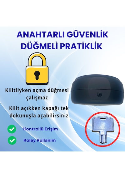Mulpex Duvara Monte Mini Jumbo Tuvalet Kağıdı Dispenseri Abs Gövde, Kilitli, Vidalı & Yapışkan Siyah Siyah