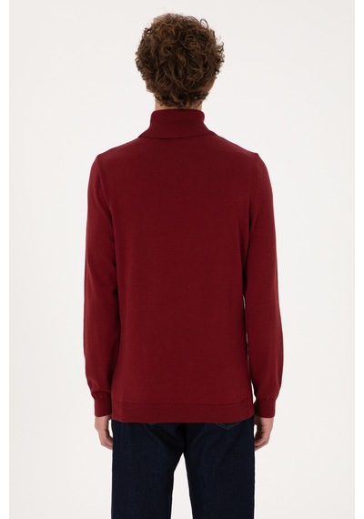 U.S. Polo Assn. Erkek Slim Fit Boğazlı Yaka Boğazlı Basic Kazak 50288884-VR014