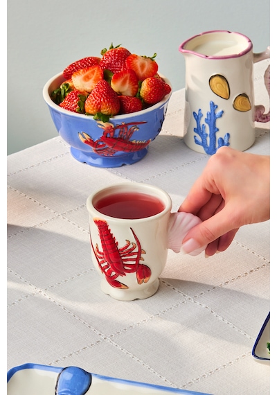 Karaca Atlantis Kupa Istakoz Desenli 240 Ml Çok Renkli