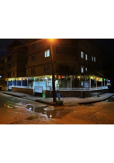 Alaçatı Ağaç Feneri - 10 Lu Renkli Dış Mekan Aydınlatma Plastik Gövde + E27 Duy