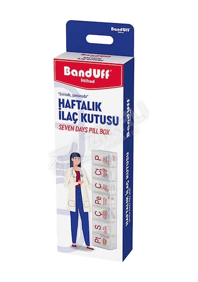5 Adet Banduff Sağlık Haftalık İlaç Kutusu Renkli