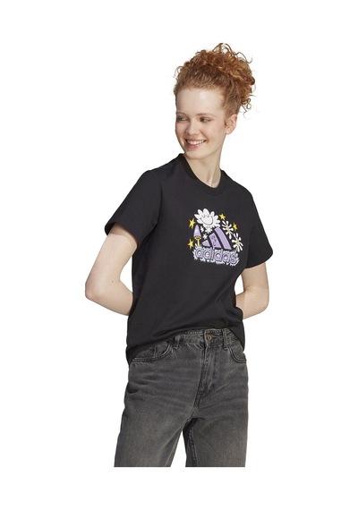 Adidas Doodle Fill T Kadın Günlük Tişört Ij7327 Siyah 001