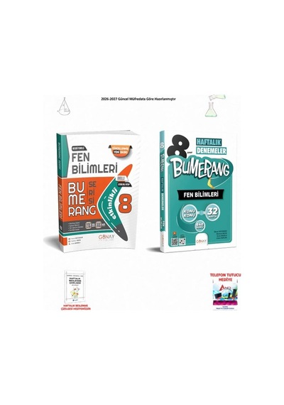 Günay 8. Sınıf Lgs Fen Bilimleri 2 Kitaplı Başarı Seti Set 037