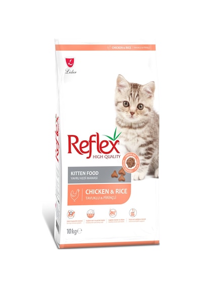 Reflex Kitten Tavuklu ve Pirinçli Yavru Kedi Maması 10 Kg