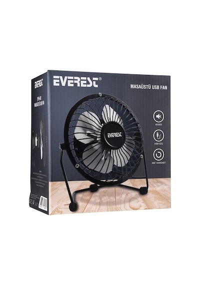 Everest Efn-482 Masaüstü Metal Usb Fan Altın - Çok Renkli
