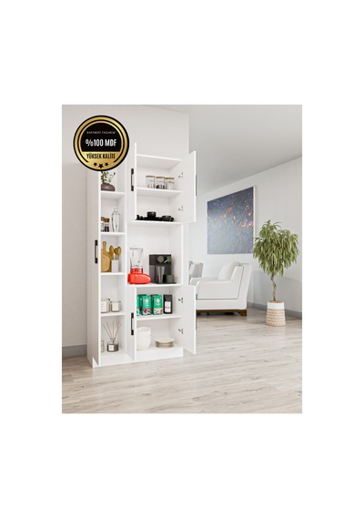Atlas Çok Amaçlı Dolap Mutfak Banyo Balkon ' Da Kullanılabilir Beyaz