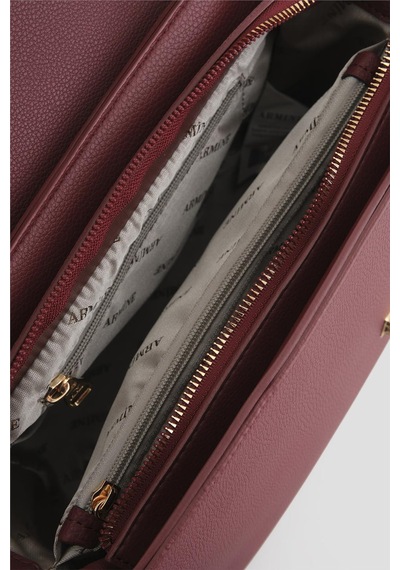 Armine Pia Deri Çanta 25yd7405 Bordo Bordo