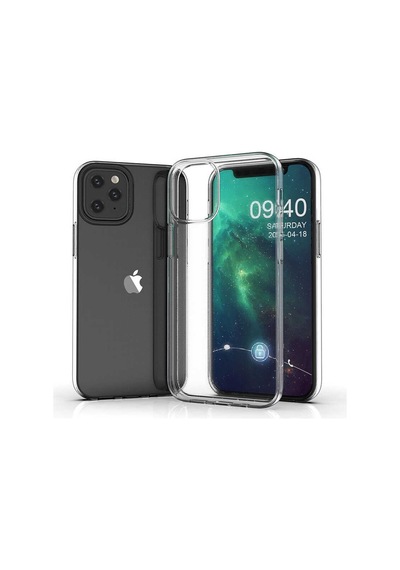 Apple Uyumlu iPhone 12 Kılıf Zore Şeffaf Ince Ve Esnek Süper Silikon Renksiz