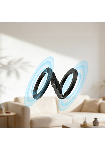 Go Des Gd-g067 Ayarlanabilir Katlanabilir Stres Çarkı Tasarımlı Magnetik Telefon Standı Siyah