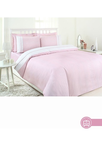 Özdilek Soft Linen Çift Kişilik Saten Nevresim Takımı 43891 Pembe