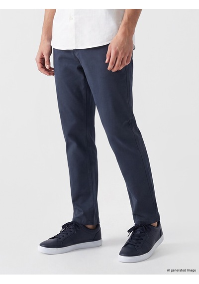 Lcwaıkıkı Classic İndigo Regular Fit Gabardin Erkek Chino Pantolon