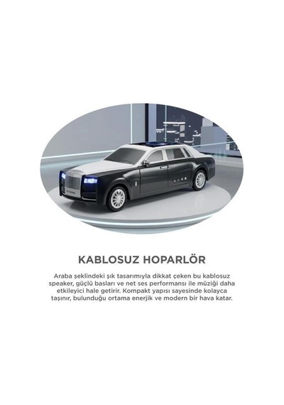Bluetooth Hoparlör Süper Lüks Araba Tasarımlı D82 15w Müzik Masaüstü Süs Ses Sistemi