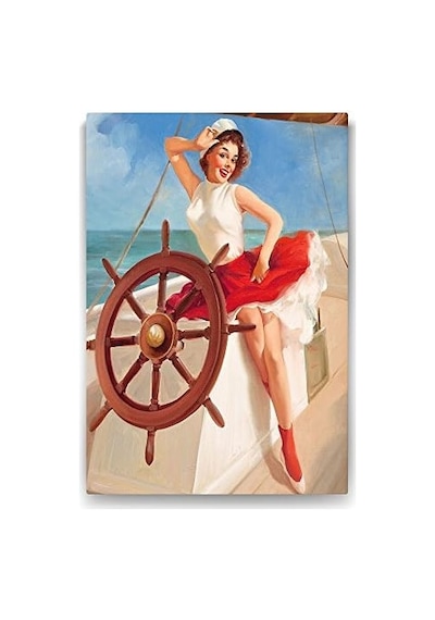 Pin Up Denizci Tablosu - 50x75cm 7/8 Yaş