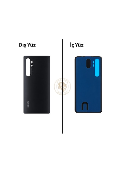 Xiaomi Mi Note 10 Lite Gece Yarısı Siyahı Arka Pil Kapağı Batarya Kapağı Lazer Kesim Back Cover Çok Renkli