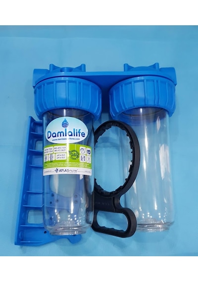 Atlas 10" Housing 2 Li Boş Filtre Kabı Bina Girişi ve Kuyu  Suyu