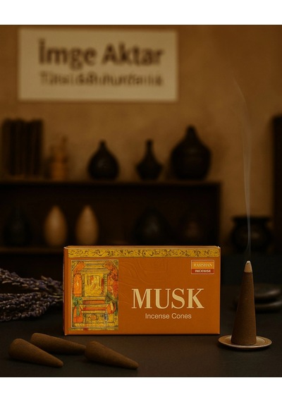 Darshan Misk Musk Konik Tütsü 10 Adet - Mistik Ve Topraksı Çok Renkli