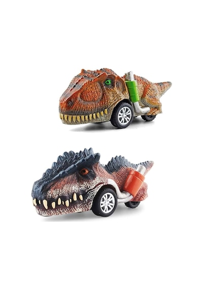 2 Adet Dinozor Oyuncakları Mini Dinozor Arabaları Oyuncak Çek Bırak Dinozor Figürleri Giganoto-yangchuang