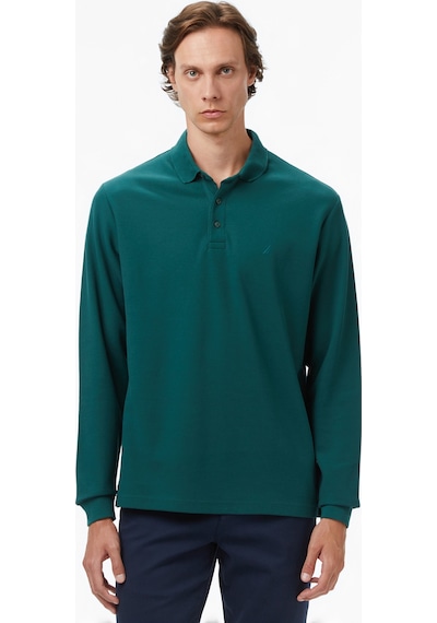 Nautica Erkek Yeşil Classic Fit Uzun Kollu Polo Yaka T-shirtdüzk57351t