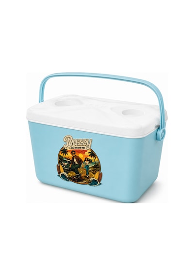 15 Lt Buzzy Retro Buzluk Termos 1177 Cooler Box -386 Açık Mavi