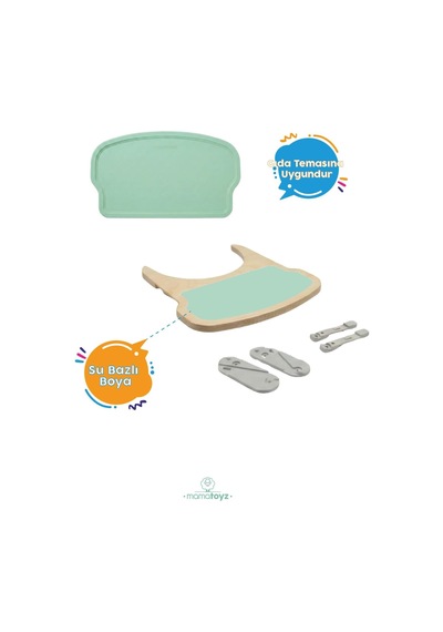 Mychair Katlanır Mama Sandalyesi All-ın-one Mint Rengi Foldable Highchair All-ın-one Mint Colour
