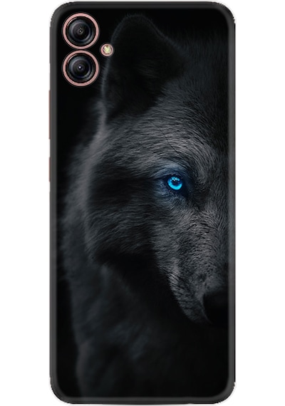 Samsung Uyumlu Galaxy A04E Kılıf Resimli Desenli Silikon Platinium Series Dark Wolfs 1834