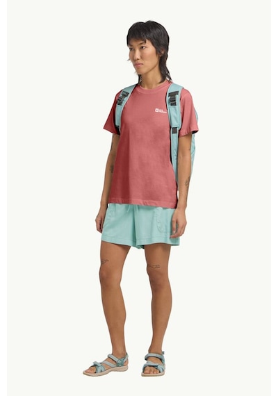 Jack Wolfskin Essentıal T W Kırmızı Kadın Kısa Kol T-shirt Kirmizi