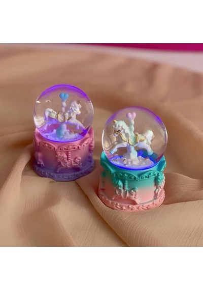 Ayrex Mini Boy Işıklı Unicorn Kar Küresi