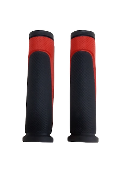 KNT 2 Renkli Bisiklet Elciği Pvc Silikon KırmızıSiyah Renk 125 mm Kırmızı - Siyah