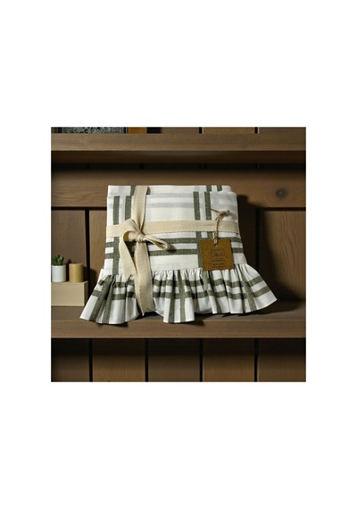 Fırfırlı Yastık Kılıfı 2 Li Set Tek Kişilik %100 Organik Pamuk 50x70 Cm 8 Farklı Desen Seçenekli Beyaz Ekose