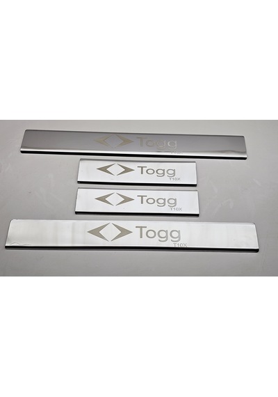 Togg T10x Krom Lazer Yazılı Kapı Eşiği