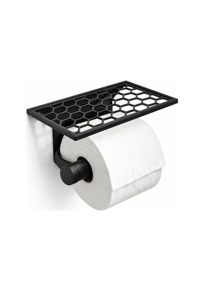 Modern Altıgen Raflı Tuvalet Kağıdı Askılığı Üst Raflı Wc Kağıtlık Sert Plastik Dayanıklı Çok Renkli