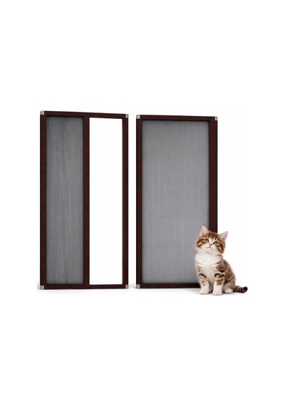 Akordiyon Kapı Kedi Sinekliği En:0-90 Cm X Boy:0-210 Cm Demir, Ahşap,pimapen Alüminyum,uyumlu Çok Renkli