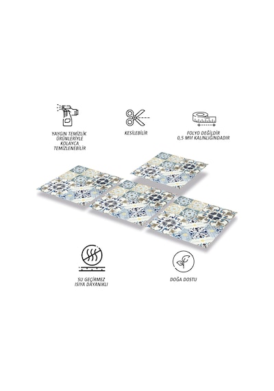 Tink Kendinden Yapışkanlı Renkli Fas4 010 Desenli Pvc Karo 30x30 Cm