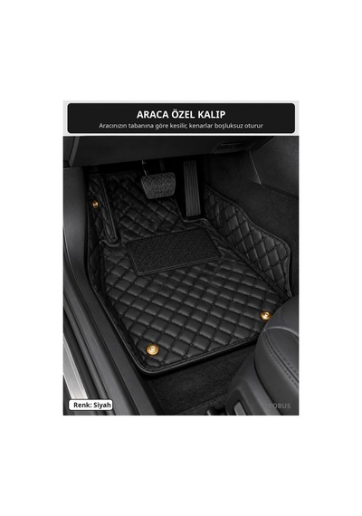Renault Kadjar 2016-2019 Uyumlu 8d Tek Katmanlı Paspas + 5d Bagaj Havuzu Seti Siyah
