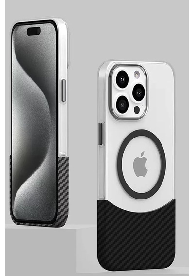 Joko Apple Uyumlu iPhone 16 Pro Uyumlu Carbon Puzzle Magsafe Kapak - Desert