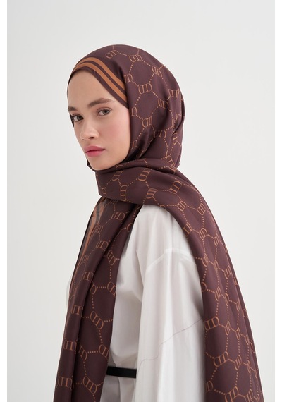 Carell Grace Monogram Floş Şal Dark Çok Renkli