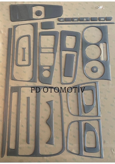 Fiat Linea Full Set Torpido, Konsol, Trim, Göğüs Kaplama Set Gümüş Gri Renk Özel Dizayn