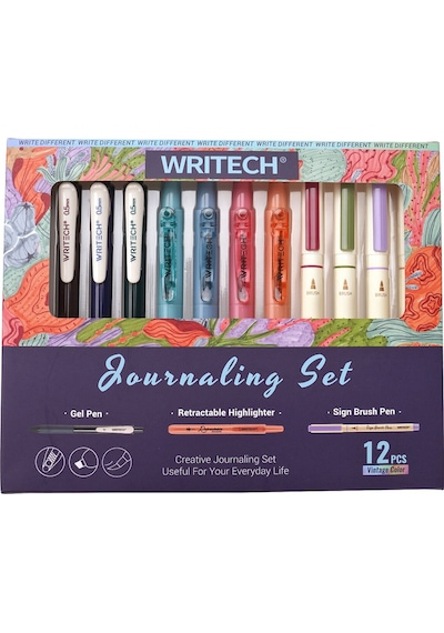Writech W-jk02 Mild Günlük Seri Kalem Seti - 12'li Set Çok Renkli