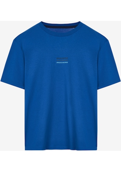 Skechers Essential M Short Sleeve  T-Shirt Erkek Mavi Tshirt S241007-403